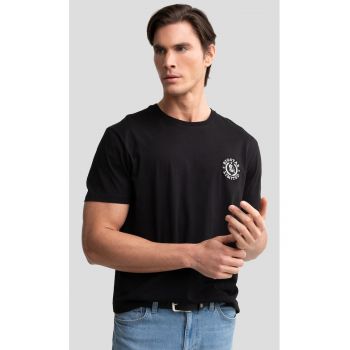 Tricou lejer cu decolteu la abza gatului Reager