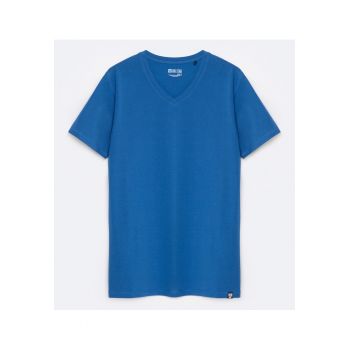 Tricou Uni cu decolteu in V Irtos