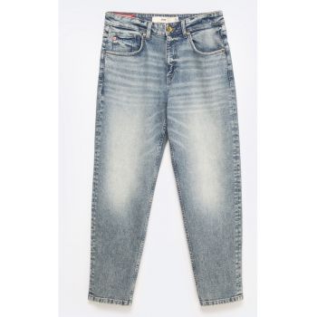 Blugi conici cu talie medie Ates 413