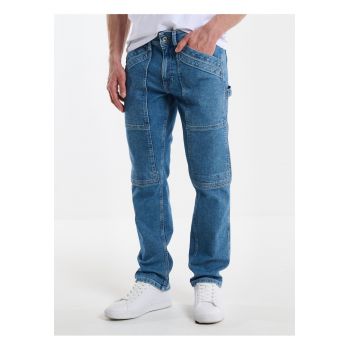 Blugi conici cu talie medie Rikus 109