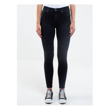 Blugi crop cu talie inalta si push-up Melinda 895