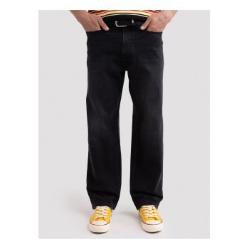 Blugi relaxed fit cu talie inalta Isaac