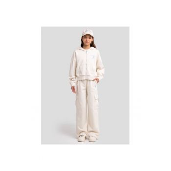 Hanorac cu fermoar si logo brodat NAOMA ZIP 103