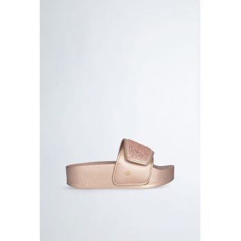 Papuci flatform cu strasuri