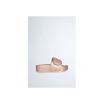 Papuci flatform cu strasuri