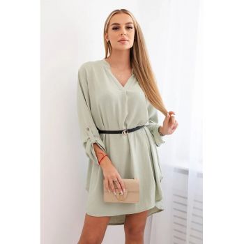 Rochie cu decolteu in V si curea -