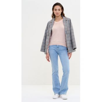 Bluza cu decolteu in V si maneci bufante Simona