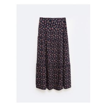 Fusta midi cu imprimeu floral