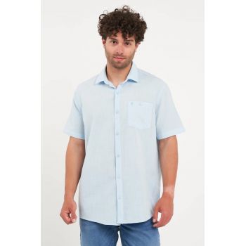 Kenvelo - Camasa barbat cu maneca scurta (Marime: L - Culoare: DUSTY AQUA)
