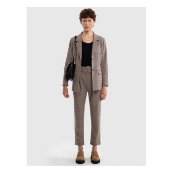 Pantaloni conici in carouri - Multicolor
