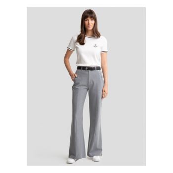Pantaloni evazati cu talie inalta Mabela - Gri