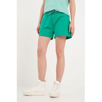 Pantaloni scurti din amestec de bumbac cu snururi