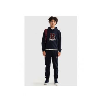 Pantaloni sport cu buzunare laterale - Bleumarin