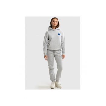 Pantaloni sport cu buzunare oblice Letta - Gri