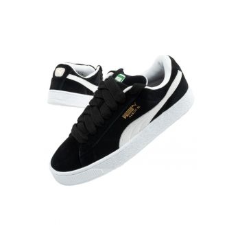 Pantofi sport din piele intoarsa cu insertii de piele - Alb - Negru - 9