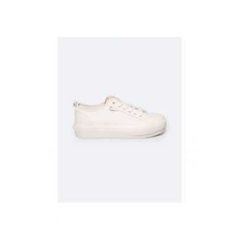 Pantofi sport flatform de piele ecologica