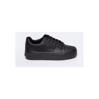 Pantofi sport flatform din piele ecologica