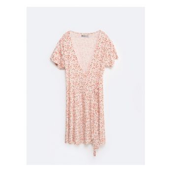 Rochie din modal cu imprimeu floral Rihatana - Roz