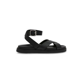 Sandale din piele cu talpa plata