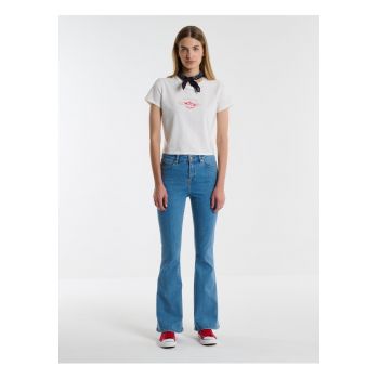 Tricou crop cu imprimeu grafic Nottasa