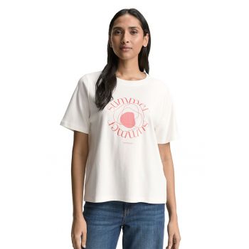 Tricou din amestec de bumbac organic cu model in dungi