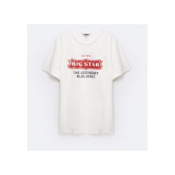 Tricou din bumbac cu maneci cazute