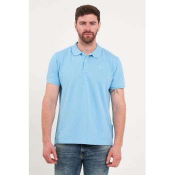 Tricou polo din bumbac de pique