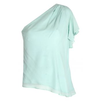 Bluza cu decolteu pe un umar - Verde pastel - 38
