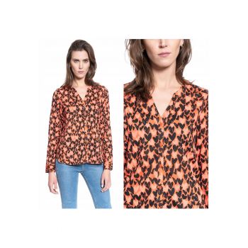 Bluza Dama -  Emma Basic Aop - Croi Normal - Inchidere: Nasturi - Material: 100% Bumbac - Model Dominant: Print - Multicolor - 1 Bucata