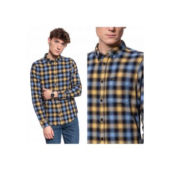 Camasa Barbati -  Button Down - Croiala Regulara - 100% Bumbac - 1 Buzunar - Inchidere: Nasturi - Multicolor - 1 Bucata