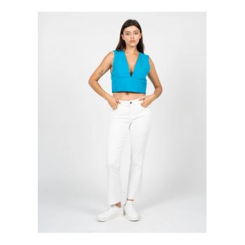 Crop top cu decolteu adanc in V - L
