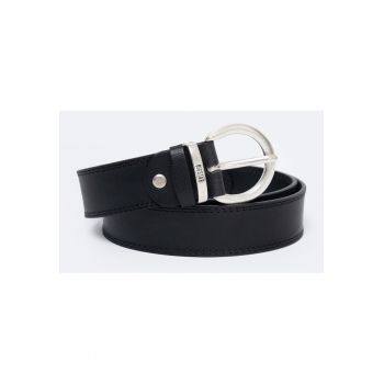 Curea dama  2118 - piele naturala - neagra - ajustabila