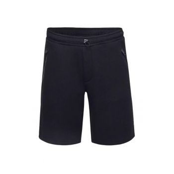 Pantaloni scurti barbati 3DPS59 PJUXZ 1200 -  Bumbac/Poliester - Negru