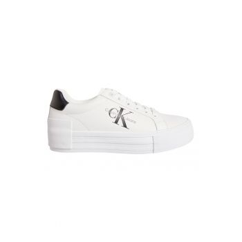 Pantofi sport flatform de piele cu logo