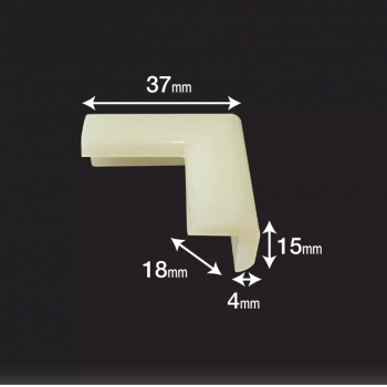 Set 2 protectii colturi Car Boy Safety Fosforescenta 18x37x15x4 mm