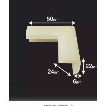 Set 2 protectii colturi Car Boy Safety Fosforescenta 24x50x22x6 mm