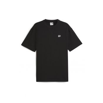 Tricou cu decolteu la baza gatului si model uni Downtown