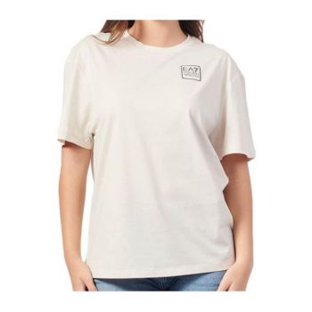 Tricou dama - Emporio Armani - 6DTT28 TJLOZ - croiala regulata - crem - 100% bumbac