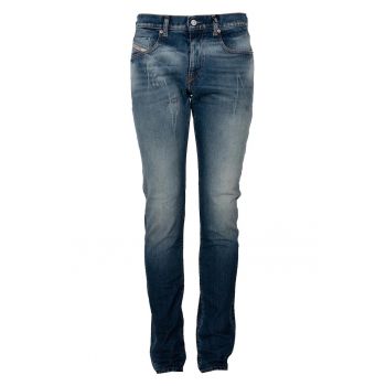 Blugi cu aspect decolorat D-Strukt - Albastru -