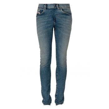 Blugi slim fit cu aspect decolorat D-Strukt - Albastru -