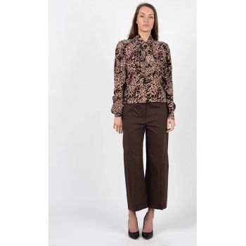 Bluza cu animal print - Negru - 40