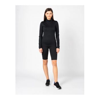 Bluza cu guler scurt - Negru -