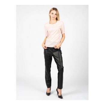 Bluza cu maneca scurta si decolteu la baza gatului Materasso - Roz - 34