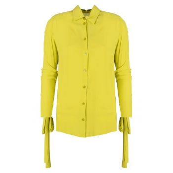 Camasa cu guler ascutit - Verde -