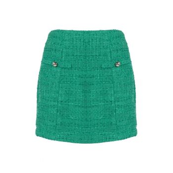 Fusta dreapta mini Dianne - Verde -