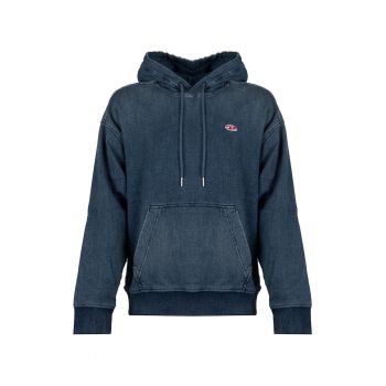 Hanorac cu aspect de denim decolorat -