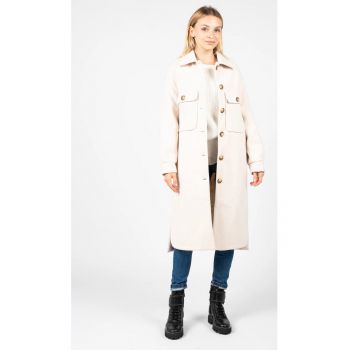 Palton lung regular fit cu nasturi - 34