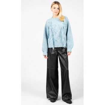 Pantaloni ampli din piele ecologica - 36