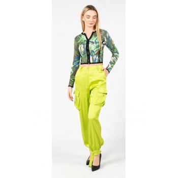 Pantaloni cargo satinati Panciotto - Verde - 36