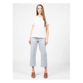 Pantaloni crop cu talie inalta -